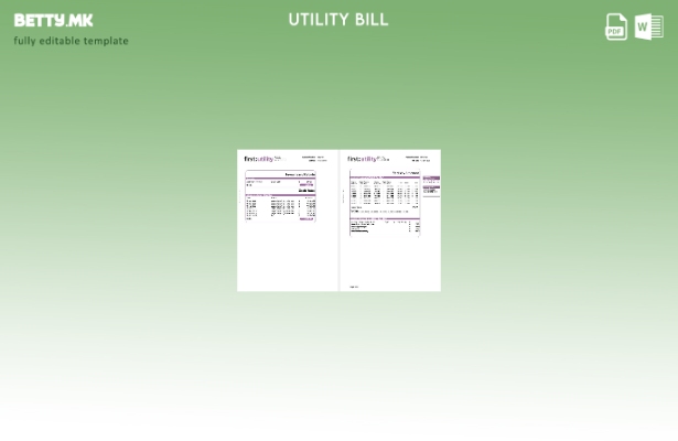 модерен стил Обединетото Кралство Први страници за комунални сметки за гас и еле